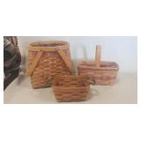 (2) Longaberger Baskets & (1) Additional Basket