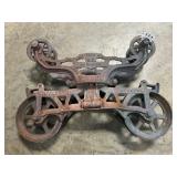 Antique Cast Iron Hay Trolley