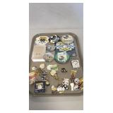 Tray Of Assorted Pittsburgh Steelers NFL Football