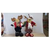 (2) Decorative Christmas Reindeer Figures (16'