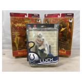 (2) NIP Sport Warrior Figures, Andrew Luck