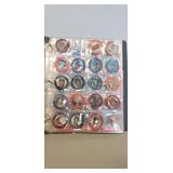 (1) Binder Of Assorted Baseball Cards, Pins &