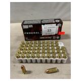 (50) Rounds Of Federal 9mm Luger Ammo