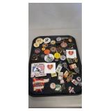 Tray Of Assorted Collector Pins, Patches,