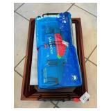 Wooden Tray With Marble Cutting Board,