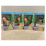 (4) Wizard Of Oz Munchkin Dolls