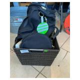 Storage Basket With Dumbbells, Ankle Weights,