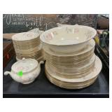 Eggshell Nautilus Rose Pattern Dinnerware,