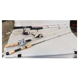 (4) Ice Fishing Rods w/ (3) Reels
