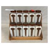 Griffith Laboratories Milk Glass Spice Jar Set