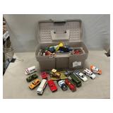 Utility Box Full Of Die-Cast Vehicles