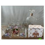 Decanter, Glass Mugs, Crystal Angel, Coca-Cola