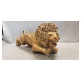 Vintage Mid-Century Modern Lion Chalkware Statue