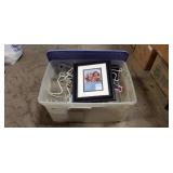 (1) Plastic Storage Container w/ Lid & Assorted