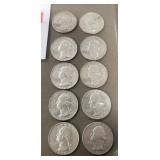 (10) U.S. Silver Quarters