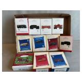 (11) Hallmark Train Ornaments