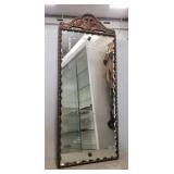 Vintage Decorative Wood Framed Wall Mirror