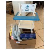 Box Lot With Doll High Chair,