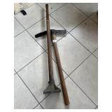 (2) Handtools, (1) Pickaxe (1) Tamper