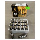 (20) Rounds Of Browning .45 Auto Ammo