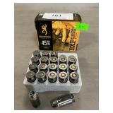 (20) Rounds Of Browning .45 Auto Ammo