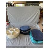 (2) Tubberware Divided Trays w/ Glass Bakeware