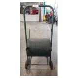 Vintage Metal Garden Hose Reel Cart