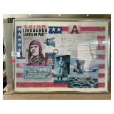 1966 Lindbergh Lands In Paris Poster Reprint