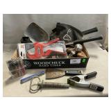 Lot With Ball Mount, Metal Scoop, Assorted Tools