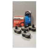 (4) DeWALT 18V Batteries, Surge Protector,