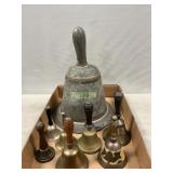 Large Vintage Metal Bell, Assorted Brass Bells