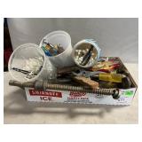 Lot With Zip Ties, Clamps, Assorted Tools