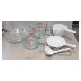 (3) Pyrex Glass Pie Dishes, (2) Pyrex Glass