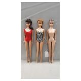 (3) Vintage Barbie Dolls (1960's)