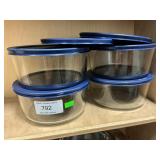(4) Pyrex Storage Canisters
