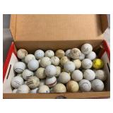 Box Full Of Assorted Golf Balls