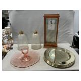Anchor Hocking Pink Depression Tidbit Tray,