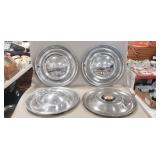 (3) Vintage 1951 Kaiser Deluxe 15' Chrome Metal