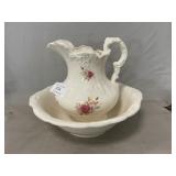 Ceramic Pitcher & Bowl