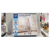 Medline Folding Walker w/ 5' Wheels (New In Box)