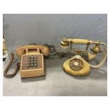 Pair Of Vintage Rotary Phones