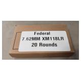 (20) Rounds Federal 7.62MM XM118LR Ammo (Factory