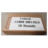 (20) Rounds Federal 7.62MM XM118LR Ammo (Factory