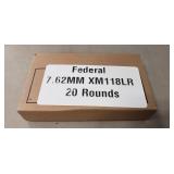 (20) Rounds Federal 7.62MM XM118LR Ammo (Factory