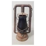 (1) Vintage Dietz Lantern w/ Blue Glass Globe