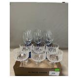 Crystal Champagne Glasses, Cobalt Stemmed Wine