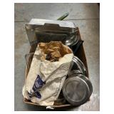 Box Lot With Pots & Pans, Bakeware, Oneida