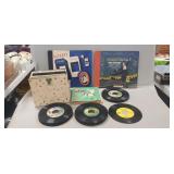 (30) Assorted Vintage '45' Records w/ Carry Case