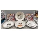 (4) Vintage Ceramic Recipe Pie Plates & (2) EMPTY