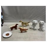 Ceramic Spaniels, Brass & Various Irish Setter